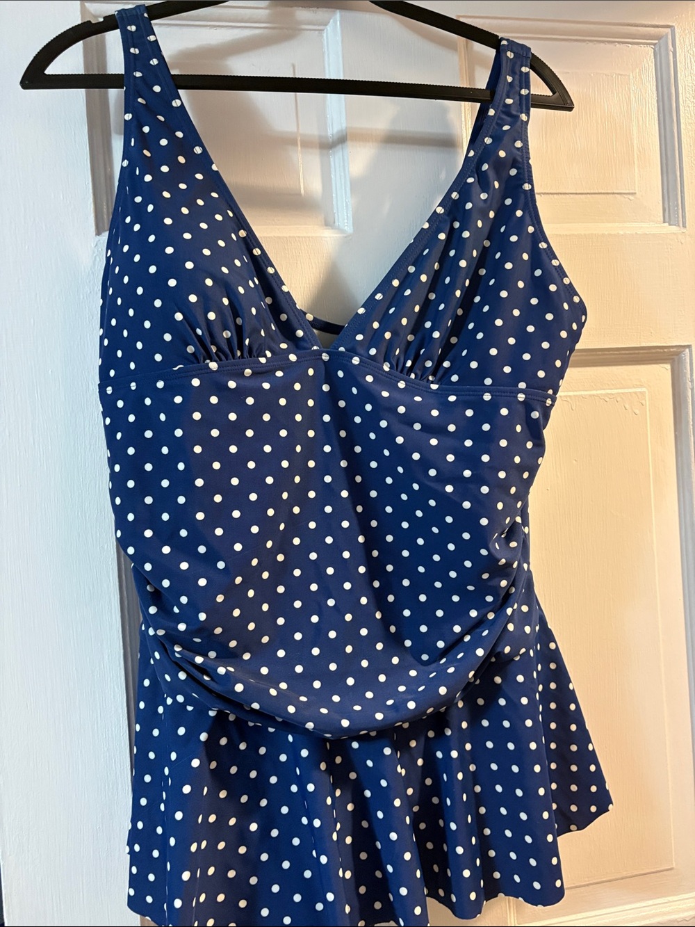 Jacklyn Smith Collection Navy Polka Dot One-Piece Swimsuit
